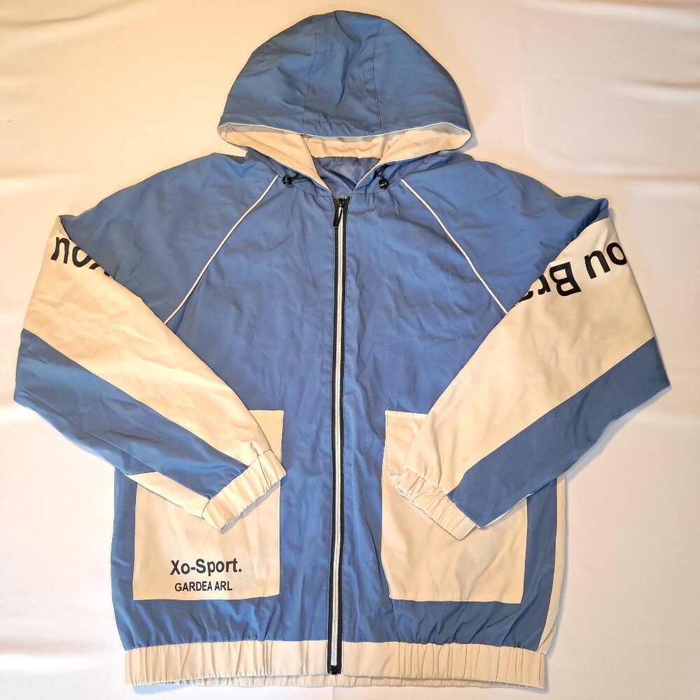 Zaful Hooded Raglan Galads Are You Brave Jacket Zip Up Mens Large